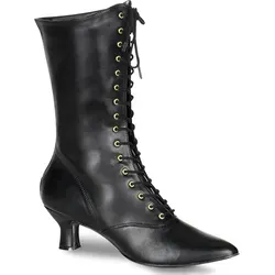 Funtasma VICTORIAN-120 Damen Boots, Schwarz EU 38, US 8 - Elegante Stiefel mit 7cm Kitten Heel und praktischem Reißverschluss, ideal für stilvolle Auftritte und vielseitige Outfits.