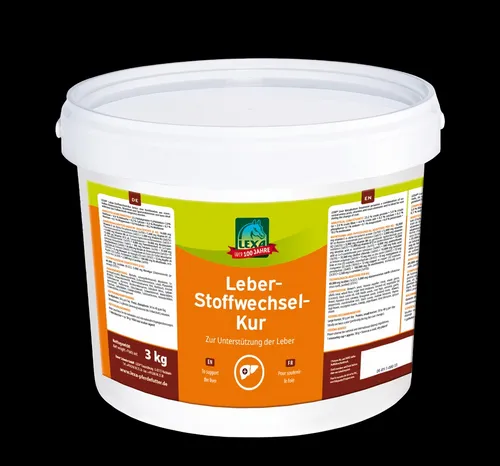 LEXA Leber-Stoffwechsel-Kur für Pferde 3 kg - Pferdefutter zur gezielten Unterstützung von Leber und Stoffwechsel. Enthält hochwertige Kräuter und Nährstoffe für Vitalität, Haut und Fell. Ideal für empfindliche Pferde.