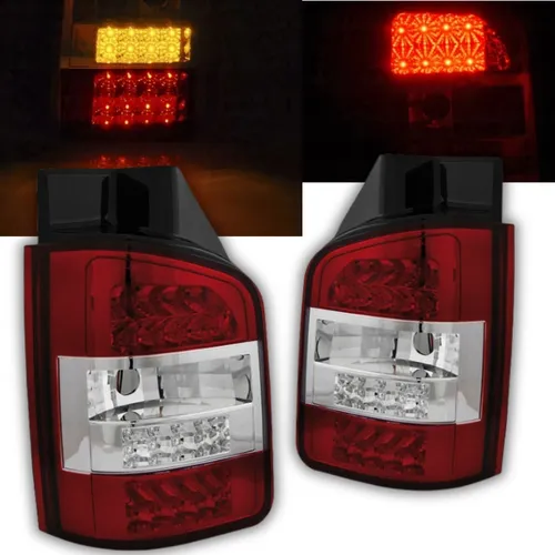 LED Rückleuchten Set in rot für VW T5 04.2003-2009 - 2 Hecktüren