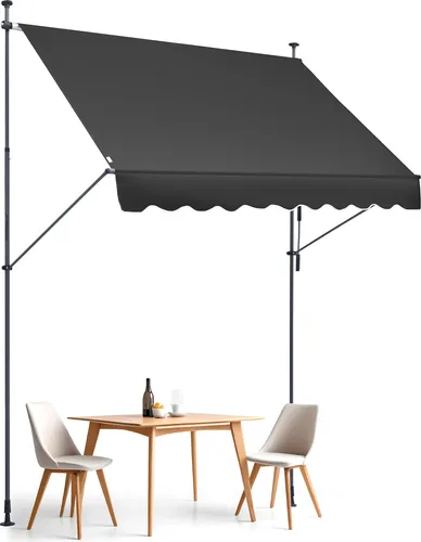 VEVOR Klemmmarkise 250 x 120 cm in schwarz von Vevor