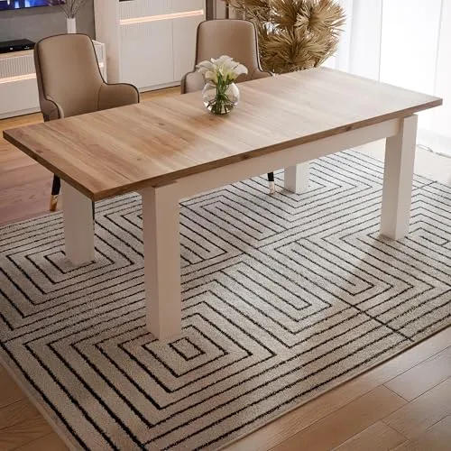 Forte Oak SQUERE Esstisch 160 – Ausziehbarer Esszimmertisch in Mauvella Eiche - Eleganter, ausziehbarer Esstisch in warmem Mauvella Eiche Holzdekor. Ideal für gemütliche Abende und besondere Anlässe. Einfacher Aufbau und robuste Qualität für langanhaltende Freude in Ihrem Zuhause.