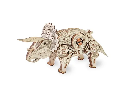 Eco Wood Art 3D-Puzzle Triceratops - 3D-Puzzle aus Holz mit 283 Teilen, ideal für Kinder ab 8 Jahren, fördert Kreativität und motorische Fähigkeiten.