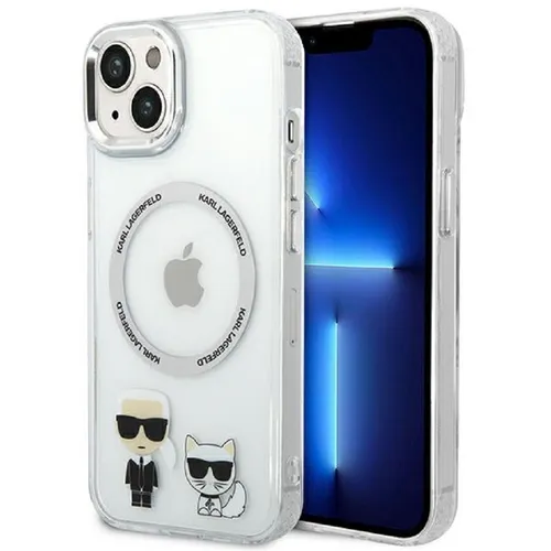 KARL LAGERFELD Handyhülle Case MagSafe Katze iPhone 14 Plus transparent 6,7 Zoll, Kantenschutz
