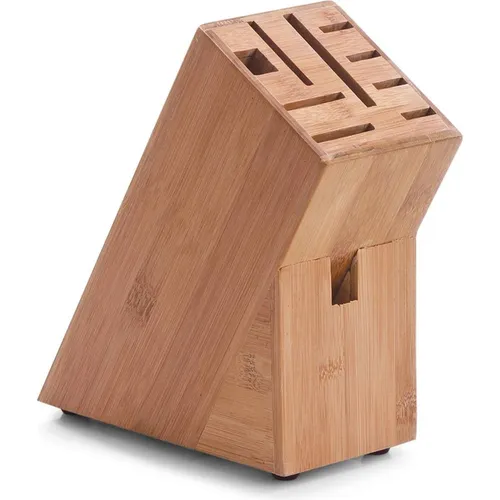 Zeller Messerblock Bamboo 25319 - Küchenmesser Block aus hochwertigem, umweltfreundlichem Bambus. Bietet Platz für 8 Messer plus Schere oder Wetzstahl. Rutschfeste Füße sorgen für Stabilität.