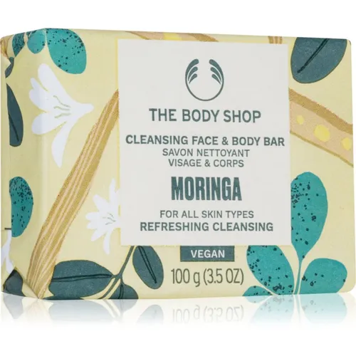 The Body Shop Moringa Cleansing Bar Feinseife Für Gesicht und Körper 100 g
