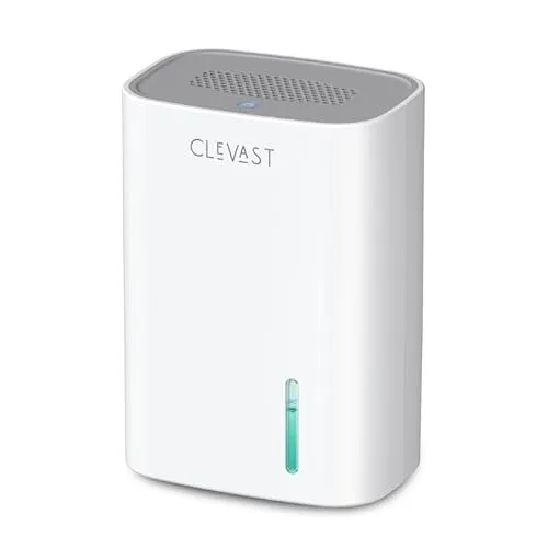 CLEVAST Elektrischer Luftentfeuchter 850 ml – Ultra-Leise & Tragbar für Zuhause