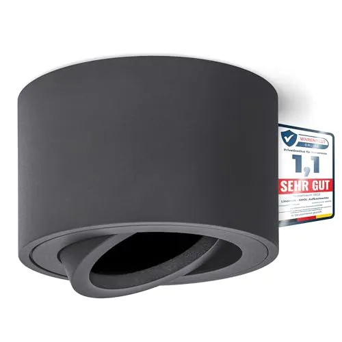 linovum SMOL Decken Aufbauspot Aufbaustrahler schwenkbar anthrazit rund für LED Module 25mm