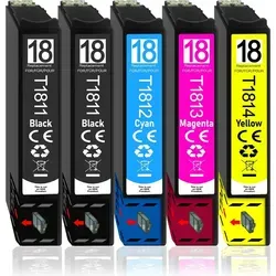 5er Pack Druckerpatronen 18 18XL kompatibel mit Epson XP-412