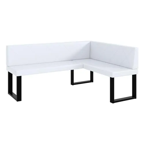 MEBLINI Eckbank ERIC – Moderne Küchenbank für Esszimmer in weiß von MEBLINI