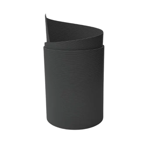 zaun|zu® Rille Maxi Einzelstreifen 2 Meter x 24cm | Sichtschutzstreifen PP für Doppelstabmatten UV-beständiger Sichtschutz | Zaunblende Made in Germany Anthrazit 2,05m