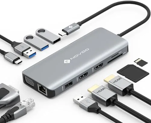 NOVOO USB C Hub mit Dual HDMI 4K