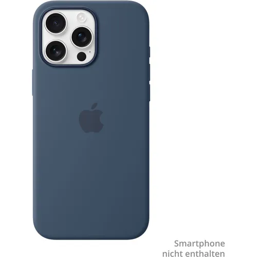 Apple iPhone 16 Pro Max Silikon Case mit MagSafe Denim - Hochwertiger Schutz aus recyceltem Silikon, perfekt für kabelloses Laden und Kamera-Steuerung