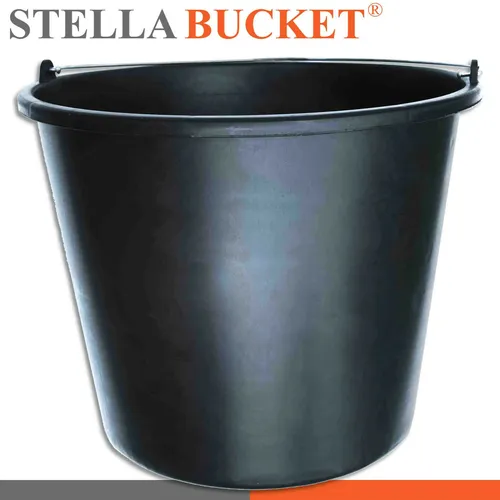 Baueimer schwarz Eimer Maurereimer Mörteleimer Kübel Putzeimer Wassereimer 12 l