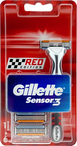 Produktbild Gillette Sensor 3 Rasierklingen, 6er Pack mit Red Edition Griff