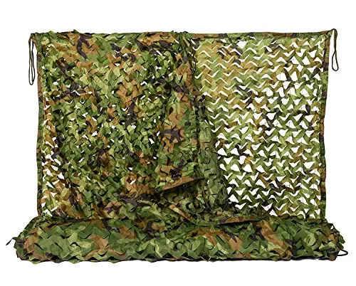 NINAT Tarnnetz Camouflage Netz 3Mx4M Woodland Jagd Tarn Waldlandschaft Outdoor Bundeswehr Tarn Armee Bundeswehr Army Camo Tarnung Net Oliv-grün BW Camping