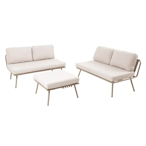riess-ambiente Gartenlounge-Set MOBILE MODULAR - Modular und wetterfestes 3-teiliges Lounge-Set, ideal für Garten, Terrasse und Balkon. Flexibel anpassbar mit zusätzlicher Rückenlehne für optimalen Komfort.