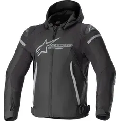 Alpinestars Zaca Wasserdichte Motorradjacke für Männer, Größe L, Schwarz-Grau - Sportliche Motorradjacke mit Tech-Air® Vorbereitung für erweiterten Schutz. Flexibel und bequem dank hochwertiger Protektoren. Ideal für aktive Biker.