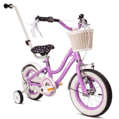 Sun Baby Mädchen Fahrrad 12 Zoll mit Glocke und Stützrädern - Jugend- & Kinderfahrräder – Ideal für Kinder von 2-4 Jahren, mit verstellbarem Sattel und rutschfesten Gummigriffen für mehr Sicherheit beim Fahren.
