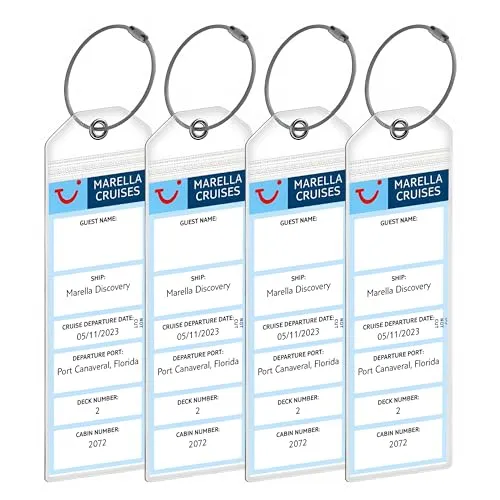 Kreuzfahrt-Gepäckanhängerhalter für Marella (TUI) [4 Pack] von Anchors Up