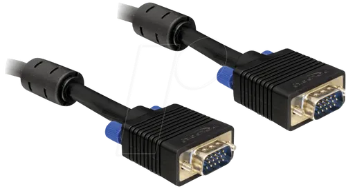 Delock VGA-Kabel 20 m - HD-15 (VGA) zu HD-15 (VGA) - VGA-Kabel 20 m für stabile Bildübertragung, ideal für Monitorverbindungen und Projektoren.