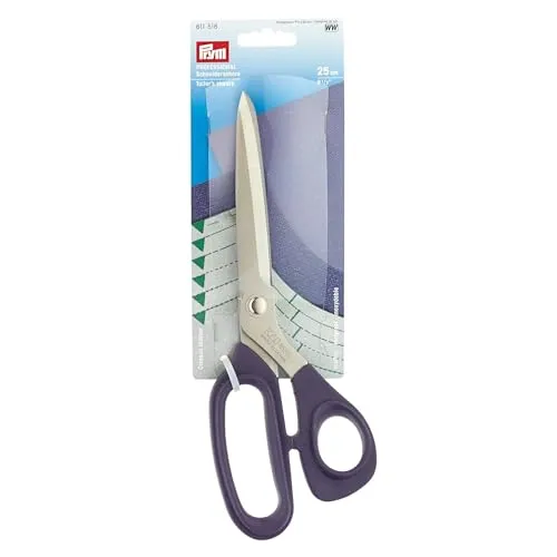 Prym Professional Schneiderschere 9 1/2'' 25 cm - Hochwertige Edelstahl-Schneider - Bastelscheren, professionelle Schere mit ergonomischem Soft-Griff für präzise und sichere Schnitte bei langen Stoffbahnen.