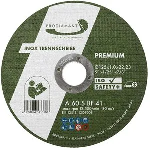 Prodiamant Trennscheibe Premium INOX, 125 x 1,0mm, für Metall und Edelstahl, 50 Stück