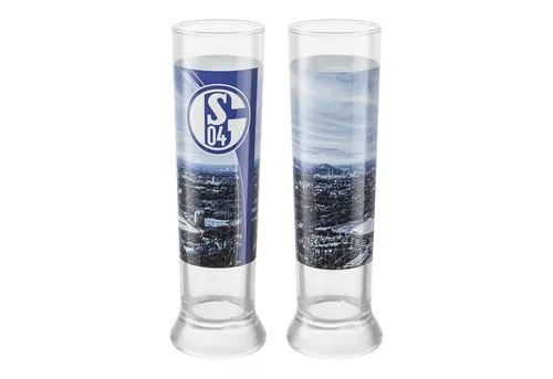 FC Schalke 04 Bierglas Pilsstange 2er-Set, 2-tlg., Glas