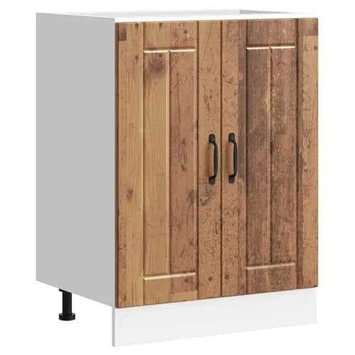 vidaXL Spülenunterschrank Lucca in Altholz-Optik von vidaXL