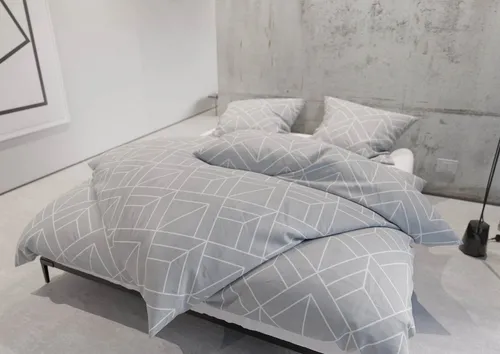 BETTWAESCHE-MIT-STIL Bettwäsche Mako Satin Bettwäsche Urban Geometric, Mako-Satin, 2 teilig