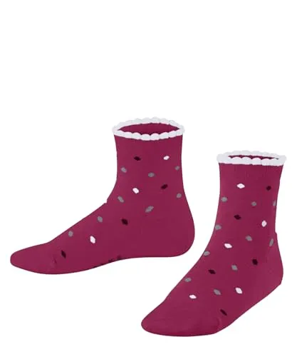 FALKE Unisex Kinder Socken Multidot K Sso Baumwolle gemustert 1 Paar, Lila Fuchsia 8856, 31-34
