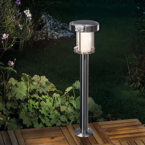 esotec Solar PIR-Standleuchte Ancona Pro 71 cm DUO COLOR - Wetterfest und Energiesparend - Lampen: Robuste Standleuchte mit 30% stärkerem Solarmodul und duo color Funktion. Ideal für Sommer- und Wintermodus, sorgt für optimale Leuchtdauer und Energieeffizienz.