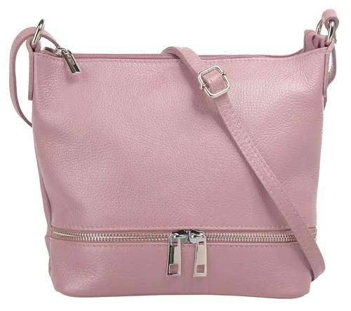 Cluty Umhängetasche aus echtem Leder für Damen | Made in Italy - Elegante Umhängetasche aus hochwertigem Leder mit verstellbarem Schultergurt und praktischen Reißverschlussfächern für optimale Organisation und Sicherheit.