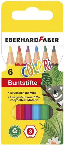 EBERHARD FABER Hexagonal-Buntstift COLORI kurz 6er Etui