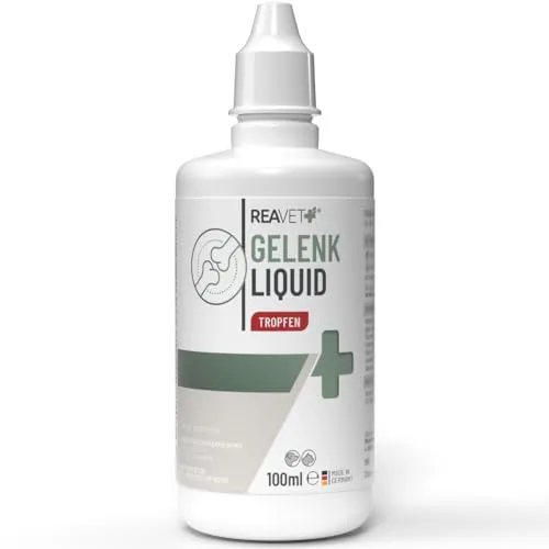 ReaVET Gelenk Liquid Tropfen für Hunde & Katzen 100ml – Gelenk-Tropfen mit Glucosamin, MSM & Teufelskralle – zur Unterstützung von Gelenken & Beweglichkeit