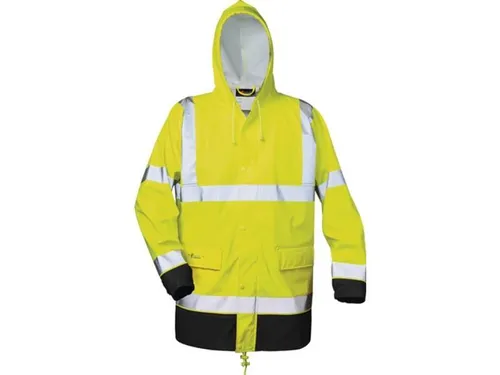 Elysee Schutzjacke NORWAY 2360-2 - Warnschutz PU Regenjacke in Gelb/Schwarz - Arbeits- & Schutzkleidung, wasserfest und ideal für sicheres Arbeiten bei jedem Wetter.