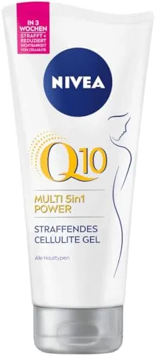 NIVEA Body Gel Q10 Anti-Cellulite (200ml), straffende Hautpflege mit Q10 und Lotus Extrakt, mit Multi 5in1 Power Formel für sichtbare Ergebnisse in 3 Wochen