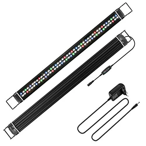 BELLALICHT LED Aquarium Beleuchtung, Aquarien Lampe [Vollspektrum Rot Grün Blau Weiß Licht] mit Timer, 10 Helligkeitsstufen Dimmbar IP66 Wasserdicht für Fisch Tank Pflanze