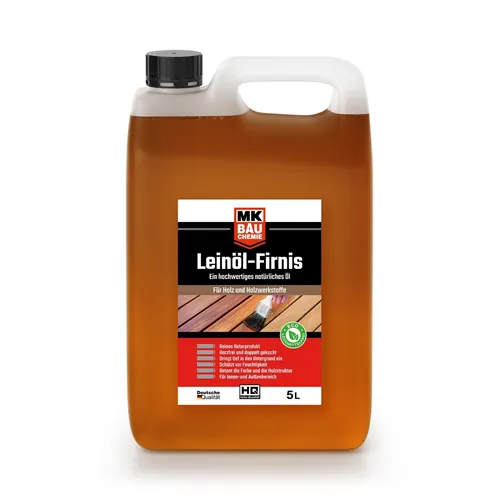 Leinöl firnis 5l Holzöl Leinölfirnis Möbel Lasur Holzschutz 100% Naturprodukt