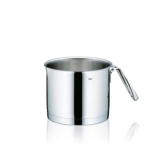 kela Milchtopf Cailin, 14 cm, 1,75 L aus Edelstahl - Milchtopf aus hochwertigem Edelstahl, hitzebeständig bis 180°C, mit Innenskala für präzises Dosieren. Ideal zum Erwärmen von Milch und Saucen, passend für alle Herdarten.