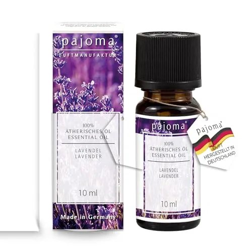 pajoma® Duftöl 10 ml, Lavendel | 100% Naturrein Ätherisches Öl für Aromatherapie, Duftlampe, Aroma Diffuser, Massage, Naturkosmetik | Premium Qualität