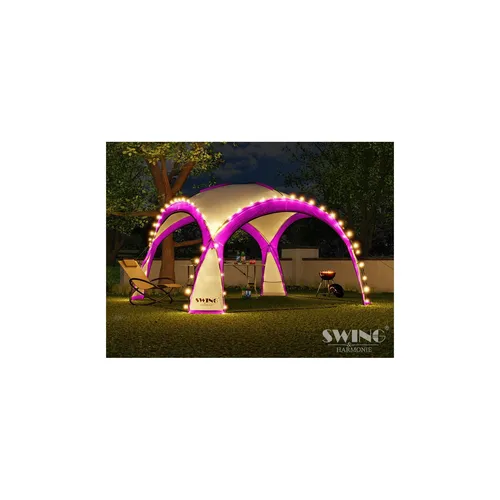 Swing&Harmonie LED Event Pavillon 3,6 x 3,6m in pink von Swing&Harmonie