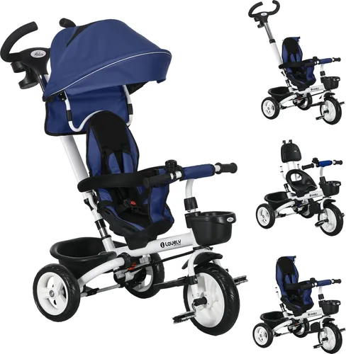HOMCOM 2 in 1 Dreirad mit Schubstange