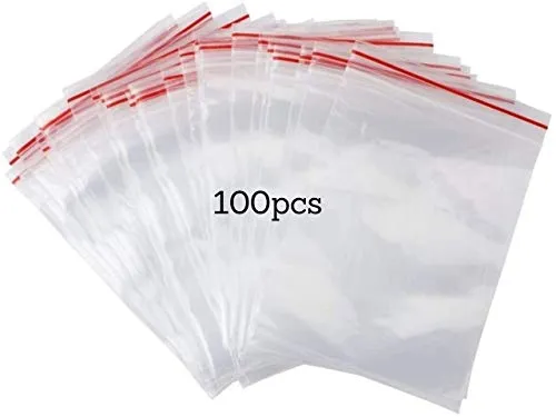 Pakico | 100 Plastikbeutel 6 x 8 cm Wiederverschließbare Durchsichtige | Dick und Haltbar | Verschlussbeutel | Kekstüten | Schmuckverpackungen | Lebensmittelbeutel | Kleine Ziplock-Beutel