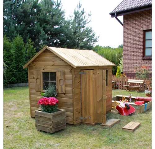 bv-vertrieb Spielhaus Kinderspielhaus Spielhaus Holz Gartenhaus Spielhütte - (3669)