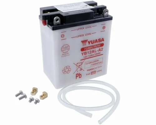 Scarabeo GT 4T Piaggio 125 2003-2006 YB12AL-A2 12V/12AH Yuasa Batterie - Sonstige, leistungsstarke Yuasa Batterie für zuverlässige Energieversorgung und lange Lebensdauer.