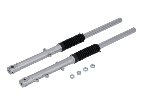 Set: ZT-Tuning Telegabel Silber, für Scheibenbremse - für Simson SR50, SR80, SRA