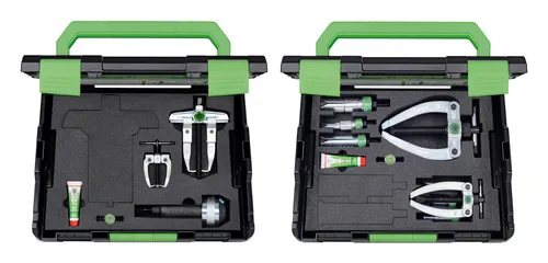 Kukko Ab- + Ausziehvorrichtung 11tlg. für Kugellager - 24-A - Abzieher-Set mit 11 Teilen, ideal für präzises Abziehen von Kugellagern, robust und vielseitig einsetzbar.