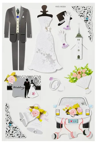 3D Sticker Hochzeit II