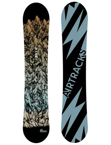 Airtracks Snowboard Board Mountain Lines Flat Zero Rocker »Mod. 25/26, Zero Rocker Profile, Directional Twin, Wide Shape / 156 159 163 165 cm