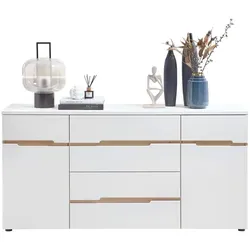 Sideboard MEMPHIS Weiß mit Artisan Eiche Nachbildung